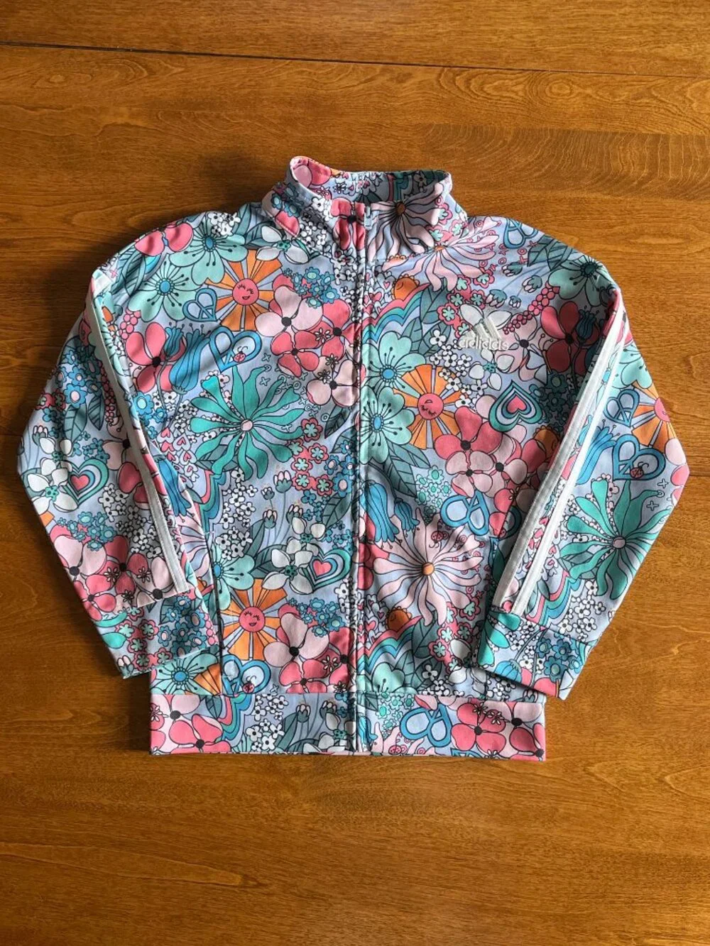 Adidas cheerful flowers track jacket 6
